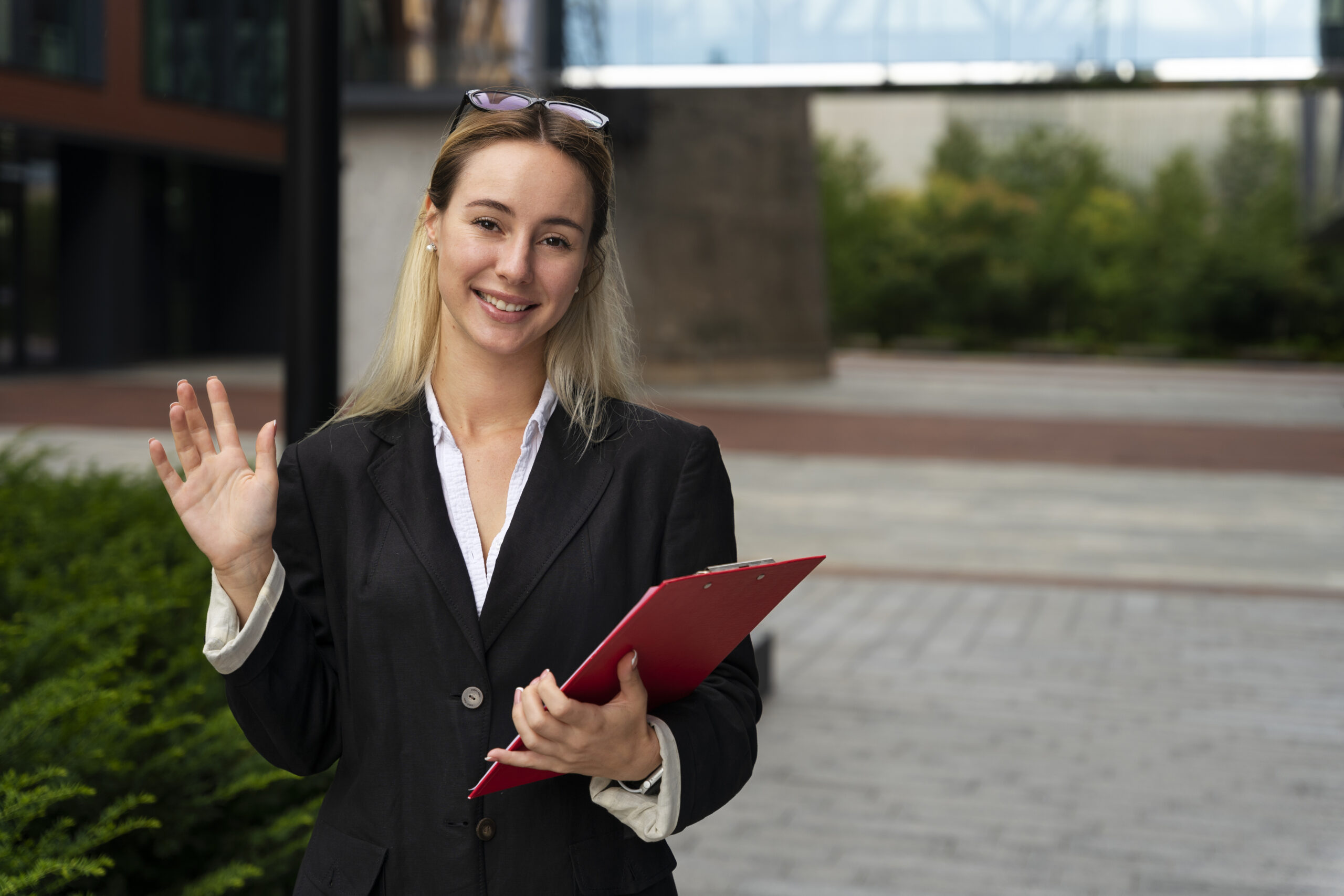 Business Woman Banner Concept With Copy Space